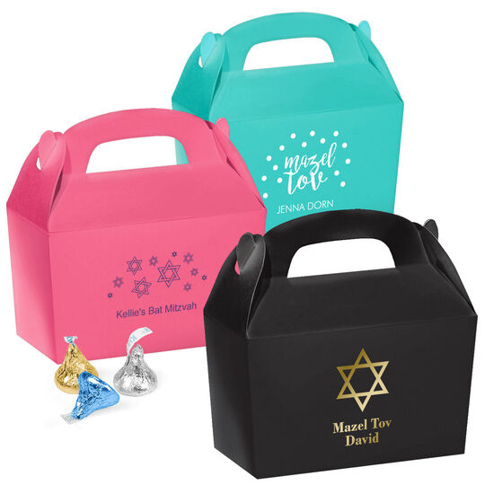 Personalized Gable Favor Boxes for Bar/Bat Mitzvah